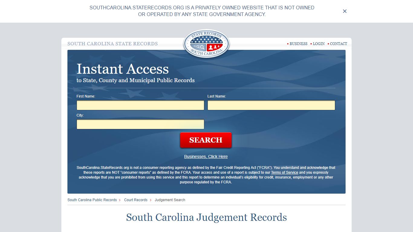 South Carolina Judgement Records | StateRecords.org